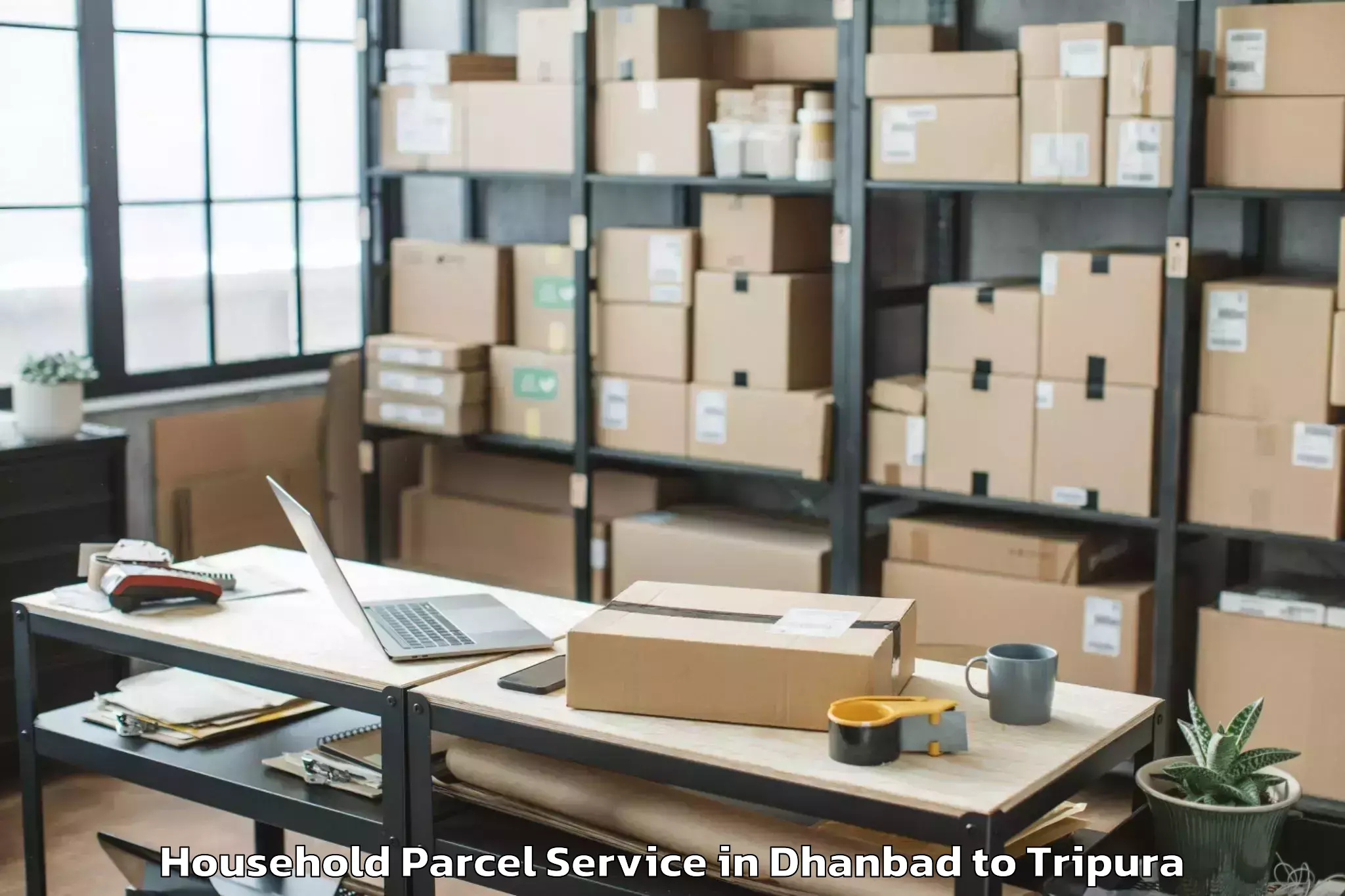 Professional Dhanbad to Khowai Airport Ixn Household Parcel